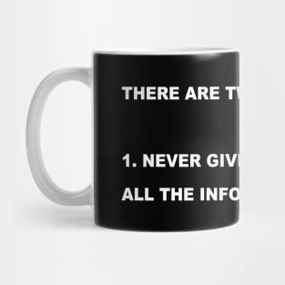 NEVER GIVE OUT ALL THE INFORMATION Mug